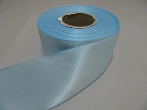 3mm 7mm 10mm 15mm 25mm 38mm 50mm DUCK EGG BLUE Satin Ribbon Double Side Roll Bow - Picture 1 of 10