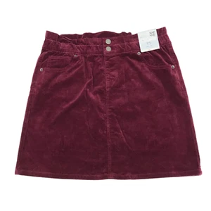 Cat & Jack Girls Size XXL 18 Stretch Corduroy Skirt with Pockets Ribbed Burgundy - Picture 1 of 10