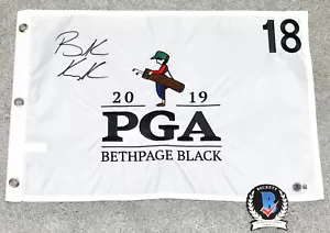 BROOKS KOEPKA Signed 2019 PGA Championship Bethpage Golf Flag + BECKETT COA #203 - Picture 1 of 3
