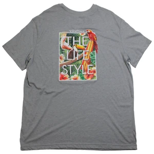 Caribbean Men's Big & Tall Tropical Graphic Tee Birds Flower Size XLT Retail $40 - Picture 1 of 3
