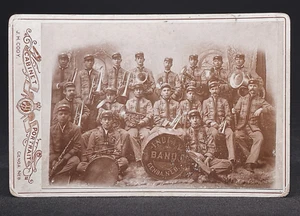 SELTENES KABINETTFOTO - INDIANER ODER INDIANER BRASKAPELLE - GENUA, NEBRASKA - Bild 1 von 2