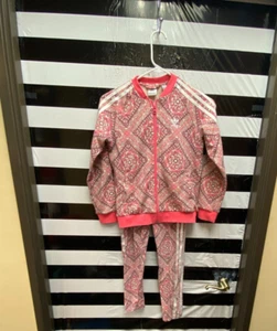 Kids  "Adidas" pink, white workout pants and jacket. Se C BELOW FOR SIZE - Picture 1 of 3