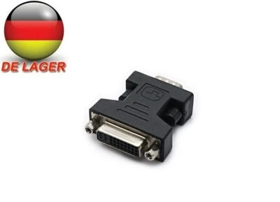 VGA zu DVI Adapter VGA Stecker 15pol. an DVI Buchse (24+5 Pins) Monitoradapter   - Bild 1 von 3