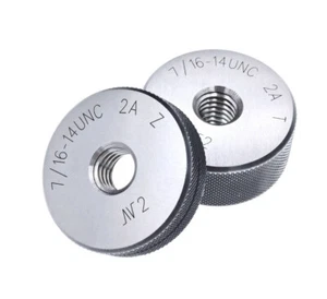 Thread Ring Gage 7/16-24 UNS 2A Thread Gages GO NO GO 7/16"-24 INSPECTION TOOL - Picture 1 of 4