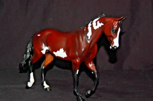 Breyer Peter Stone Horse Nite Spot Bay Pinto Thoroughbred 2002 Matte Stamp 2001 - Picture 1 of 15