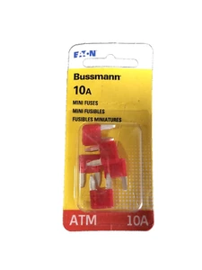 Fuse ATM-MINI RED10A CD5, Bussmann Electrical BP/ATM-10-RP, Pkg of 5 - Picture 1 of 4