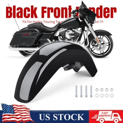 Vivid Black Wrap Front Fender For Harley Street Glide 14-25 Road Glide 2015-2025 Foto 1 de 4
