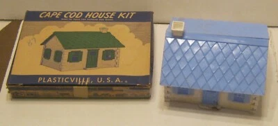 1950's BACHMANN Plasticville Blue CAPE COD HOUSE KIT w Box EXCELLENT Condition!! - Image 1 of 4