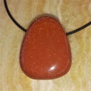 Colgante flujo oro perforado con cinta colgante piedra oro nº6 piedras preciosas oro suerte - Imagen 1 de 2