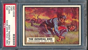 1962 Topps Civil War News #62: The General Dies ~ PSA 9 oc - Picture 1 of 2