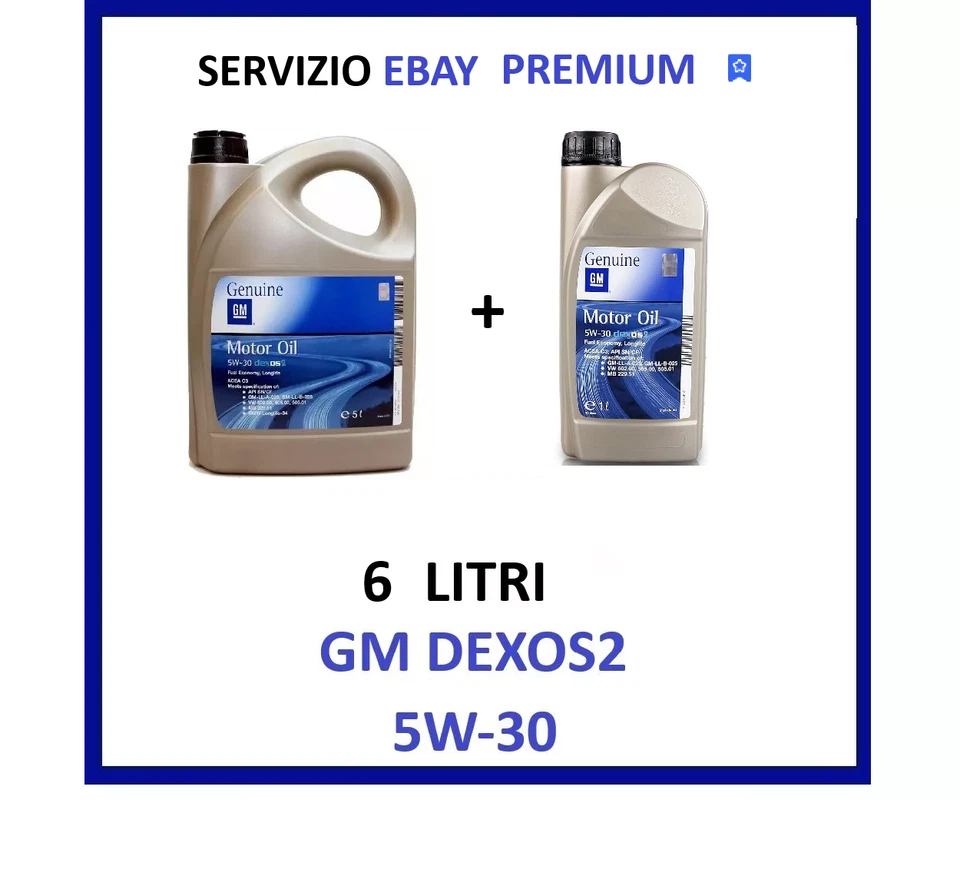 GM 6 LITRI OLIO GM OPEL Dexos2 5w30 Acea C3 BENZINA E DIESEL BEST PRICE !!!