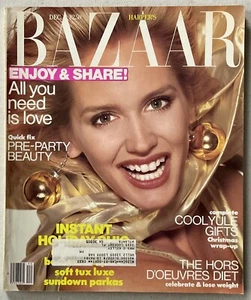 Harper’s Bazaar Magazine VTG Issue - December 1988 w/ Ashley Richardson VGC - Picture 1 of 14