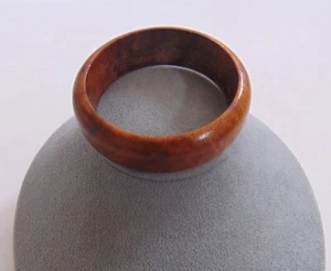 Vintage 1980's Hawaiian Koa Wood Bangle Bracelet Brown - Picture 1 of 6