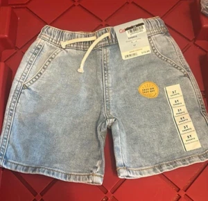 NEW Cat & Jack Baby Denim Shorts - Medium Wash - 5T Flexible Drawstring - Picture 1 of 3