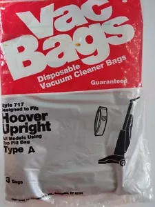 Hoover DG Aspirapolvere Monouso 3 Sacchetti Riempimento Superiore Pulitori Convertibili TIPO A Made in USA - Foto 1 di 4