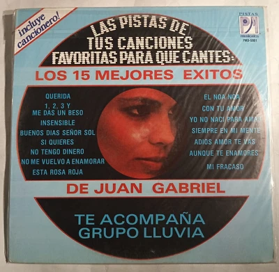 GRUPO LLUVIA -15 EXITOS DE JUAN GABRIEL- MEXICAN LP + INNER SLEEVE, KARAOKE - Image 1 of 4