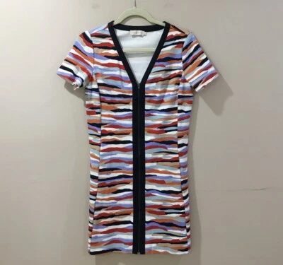 Vestido TORY BURCH Vienna Camuflado Elastizado Frontal Cremallera Cambio Multicolor Talla S Para Mujer Foto 1 de 4