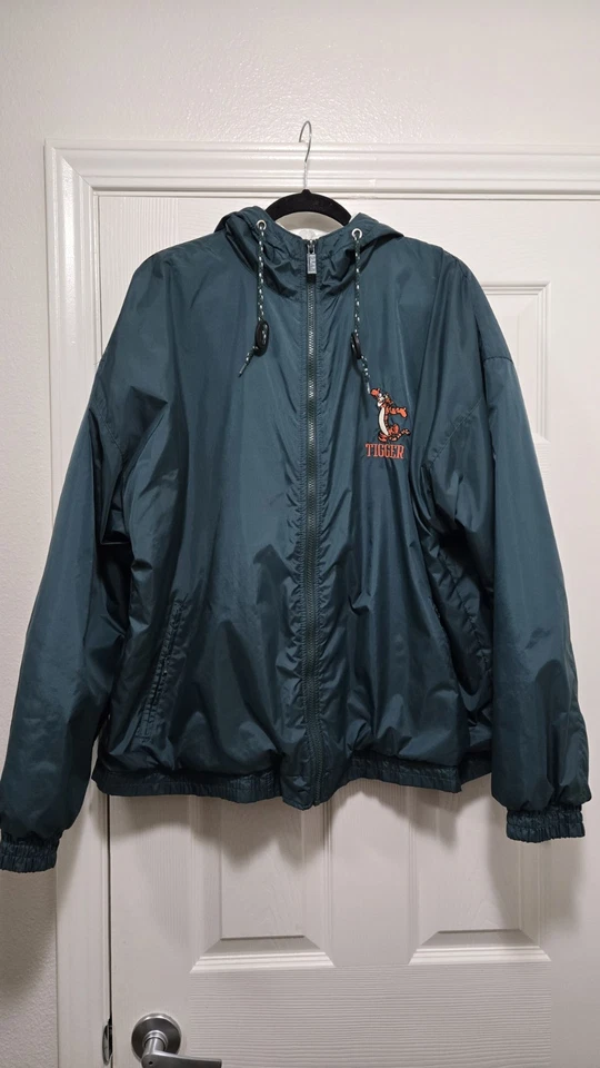 Винтажная зеленая ветровка куртка 90-х Disney Store Winnie The Pooh Tigger размер XL - Изображение 1 из 4
