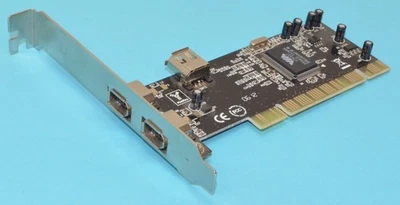 Tarjeta VIA 3 puertos Firewire 400 (IEEE1394), PCI, PC solamente *usada* SD-VIA-3F Foto 1 de 3