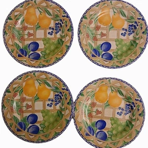 4 Sango Delight Obst Muster 4869 Brot & Butter 7 3/4" Teller - Bild 1 von 5