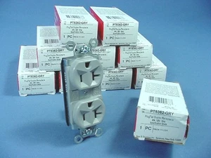 Pass & Seymour PT5362-GRY Gray Plugtail Receptacle Duplex Outlet 5-20R 20A 10pcs - Picture 1 of 4