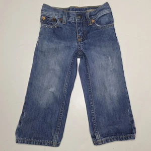 Polo Ralph Lauren Jungen Größe 2/2T Classic 867 Jeans Denim Faded Distressed Preppy - Bild 1 von 9