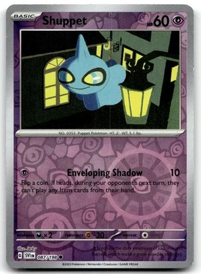 Shuppet 087/198 SV01: Scarlet & Violet Base Set Common Reverse Holo Pokemon TCG - Image 1 of 2
