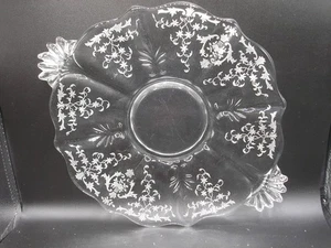 Fostoria Navarre Tab Griff Kuchenplatte 12" - Bild 1 von 4