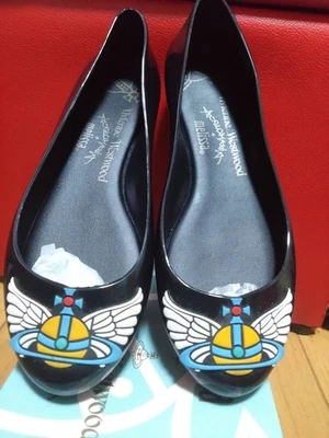 Vivienne Westwood Melissa Orb Wing Pumps Flat Shoes Size:38 Used - Image 1 of 4