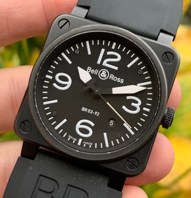 Bell & Ross BR03-92 Aviation Automatic Date Matte Black 42mm Wristwatch - Image 1 of 4