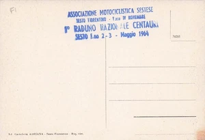 1677) TIMBRO I° RADUNO CENTAURI ASSOCIAZIONE MOTICICLISTICA SESTO FIORENTINO - Picture 1 of 2