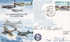 AC20c 40th Anniv. V J Day Signed D McCambell US Navy Ace 34 Victories - Picture 1 of 5