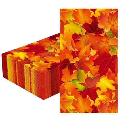 50 Pcs Fall Napkins Disposable Thanksgiving Dinner Napkins Hand Towels - Image 1 of 4