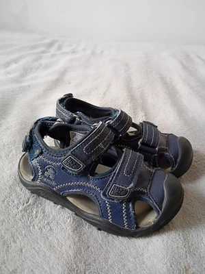 Sandálias Kamok Seaturtle 2 criança menino tamanho 8 EUA azul biqueira fechada - Imagem 1 de 4