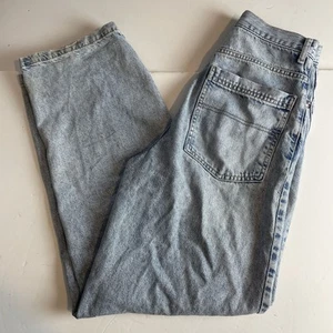 Topshop Womens Blue Denim Wide Leg High Waist Baggy Jeans W28 L30 - Picture 1 of 11