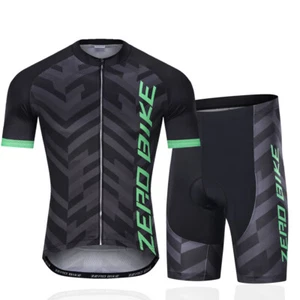 Maglia Top Fashion Team Ciclismo Uomo Manica Corta Bici Ciclismo Bici Set Verde - Foto 1 di 6