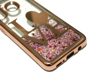 Funda protectora con brillo móvil líquido cromado líquido dorado rosa para Samsung Galaxy A20/A50 - Imagen 1 de 27