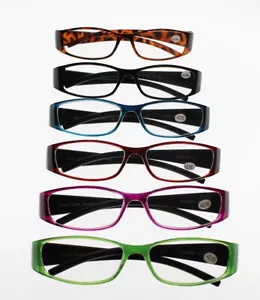 5 Pair Quality Reading Glasses Mixed Color Value Pack 1.0 1.5 2.0 2.5 3.0 3.5 - Picture 1 of 8