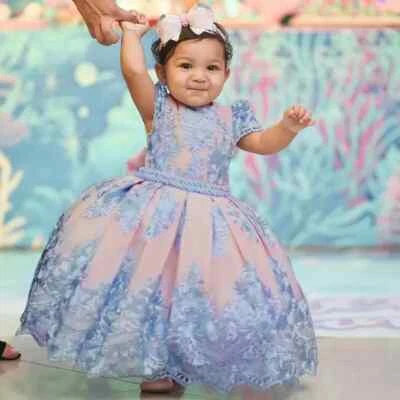 Vestido de luxo bordado vintage elegante princesa vestido sem costas festa de aniversário - Imagem 1 de 4