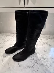 Neu Rouge Primetime modische kniehohe Stiefel schwarz Größe 7 Damen - Bild 1 von 5
