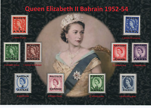 NICE DISPLAY OF QUEEN ELIZABETH II 1952-54 BAHRAIN SET MINT VLMM #1