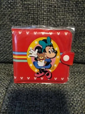 Minnie Mouse Wallet Coin Purse Key ID Card Bag Vintage Stock Late 90's - Photo 1/3