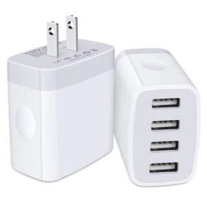 USB Wall Charger Plug,2-Pack Charger Block Charging Cube Fast Charging Box Mu... - Picture 1 of 7