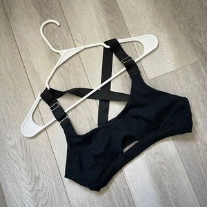 Bombshell Sportswear Bra cutout racerback sports womens Black (small) workout - Picture 1 of 4
