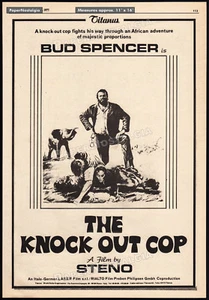 THE KNOCK OUT COP__Pie plano en África__Orig. Anuncio comercial 1977 / póster__ Bud Spencer - Imagen 1 de 1