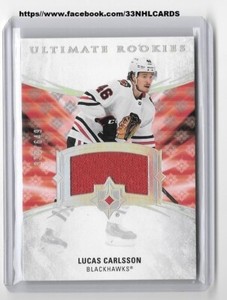 2020-21 UPPER DECK ULTIMATE COLLECTION LUCAS CARLSSON ROOKIES JERSEY 338/649
