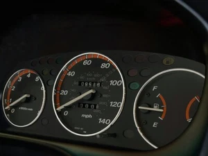 For Honda CR-V CRV I 95-01 Polished Aluminium Dial Surrounds Speedo Rings x3 - Foto 1 di 11