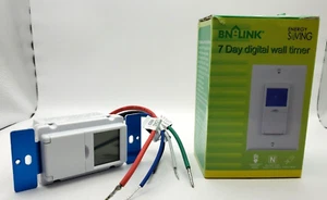 BN Link 7 Day Digital Wall Timer Programmable Switch (New Open Box Untested) - Picture 1 of 5