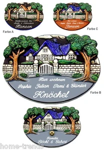 Landhaus-Keramik-Riesen-Türschild-25x18cm-Klingel-Schild-mit-Gravur-Namensschild - Bild 1 von 1
