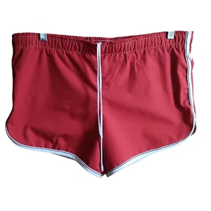 Talla 36 Verdadero Vintage Jantzen Borgoña Bañador Bañador Años 80 Cordón Nerd - Imagen 1 de 7